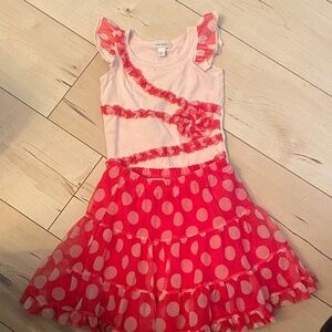 Naartjie Pink Dress with Ruffle Accents